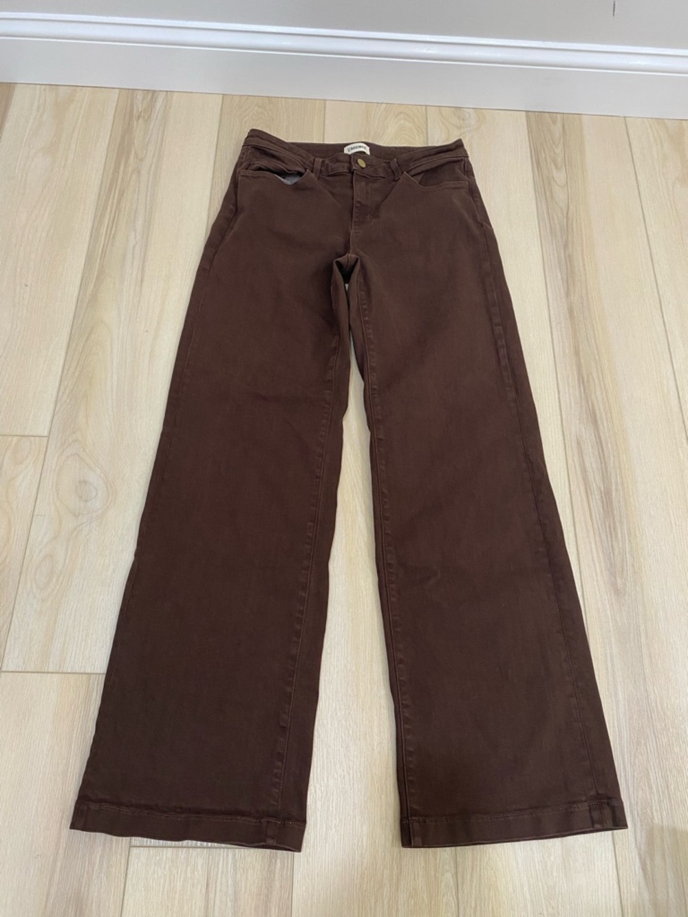 L’Agence Joanne Low-Rise Wide Leg Jean Women's Brown Size 28